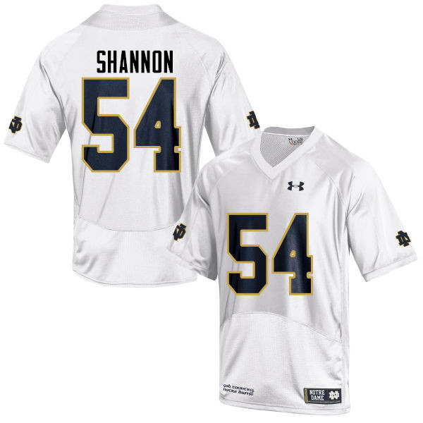Men #54 John Shannon Notre Dame Fighting Irish College Football Jerseys-White